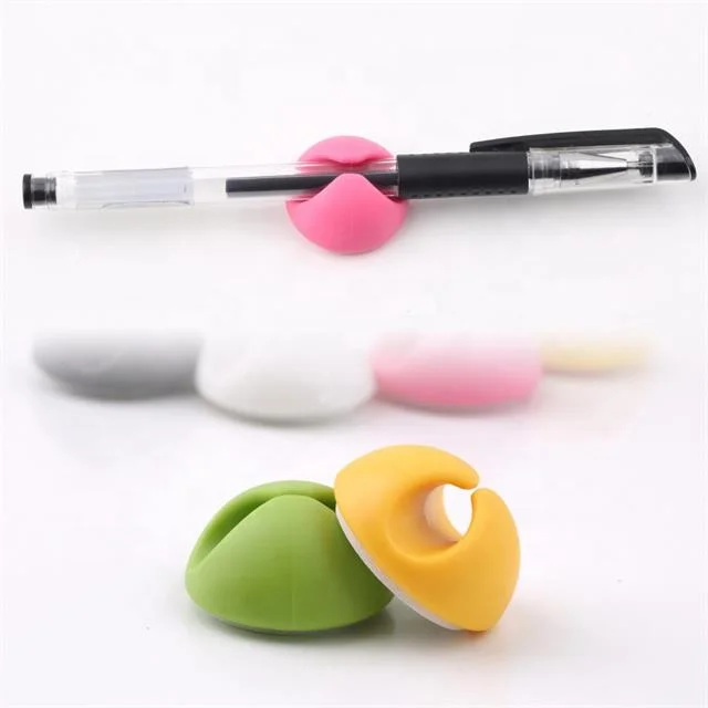

Creative cable clips desktop usb line silicone cable fixer holder, White pink black blue