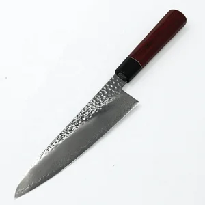 Image of oem japanese damascus high carbon steel kitchen hammer blade chef knife