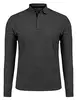 Custom high quality printing black plain Men's Long Sleeve Polo Casual Dry Fit Golf Polos Shirt with Hidden Button