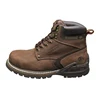 China Manufacturer Breathable Leather Steel Toe Anti-slip Goodyear Working Construction Boots Safety Shoes For Men