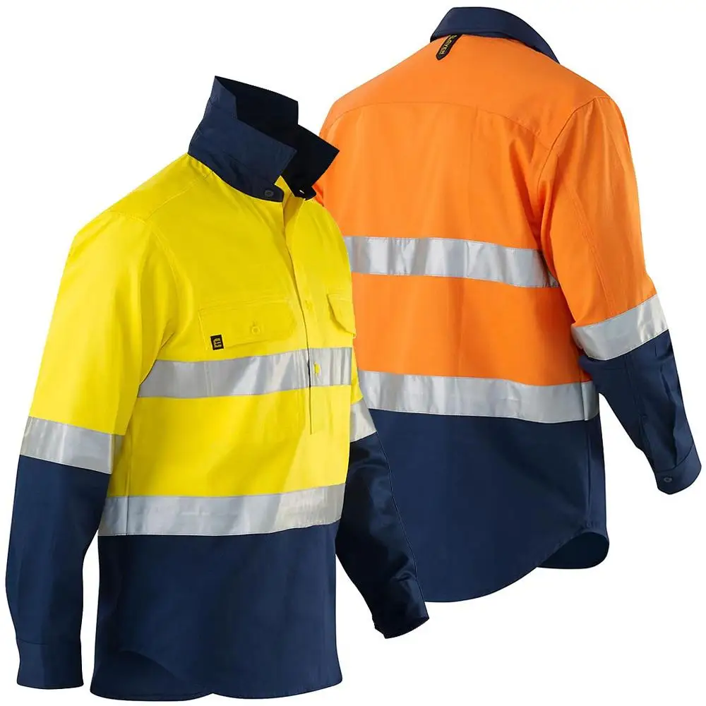 

iGift BSCI No Minimum OEM EN473 Reflective High Visibility Heavy Duty Water Resistant Outdoor Work Safety Workwear, Blue