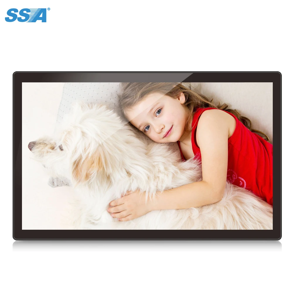 

Hot sale 21.5 inch digital photo picture frame in Amazon 1920x1080P play photo video music by USB and SD card