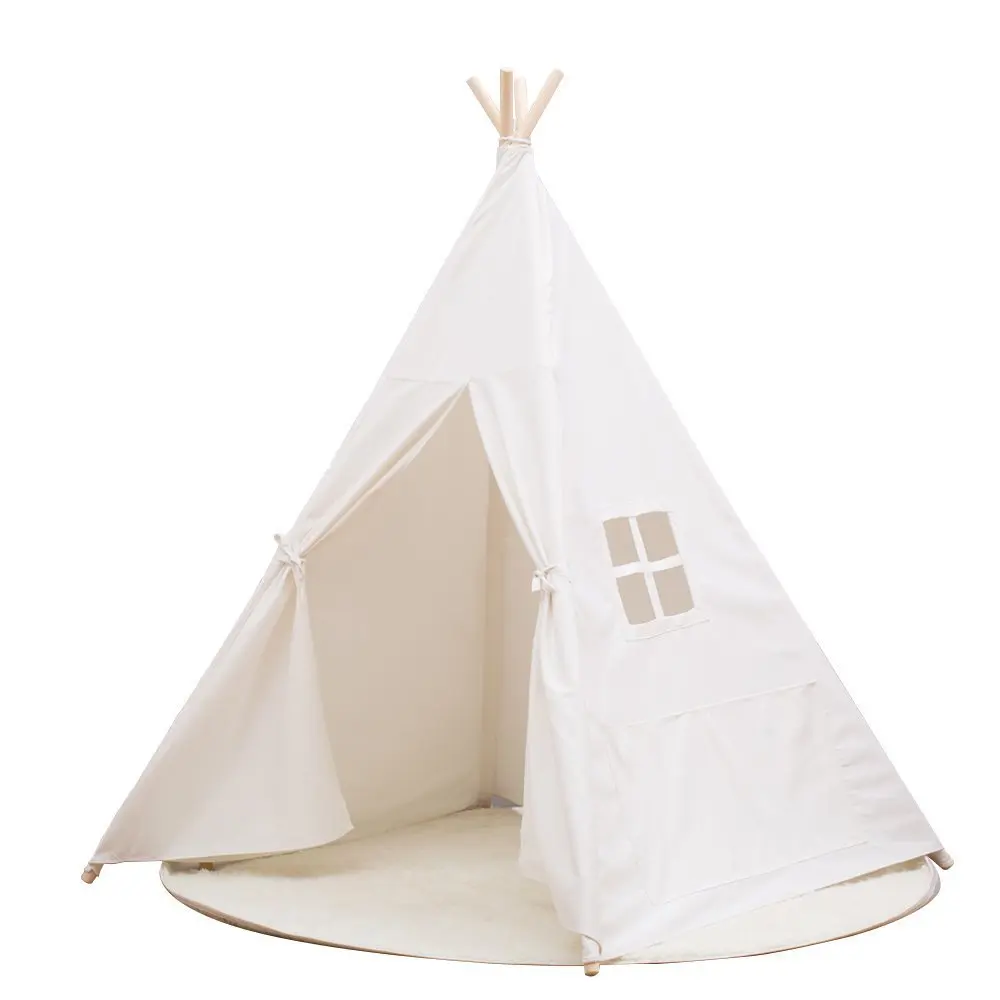 

best indoor fabric teepee tent for toddlers, White