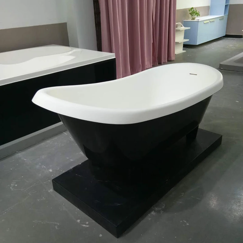 GM-8002Italian designed solid surface artificial stone bathtub