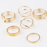 

QUEENA 6PCS Party Gift Midi Finger Ring Set Women Girl Punk Jewelry Knuckle Rings