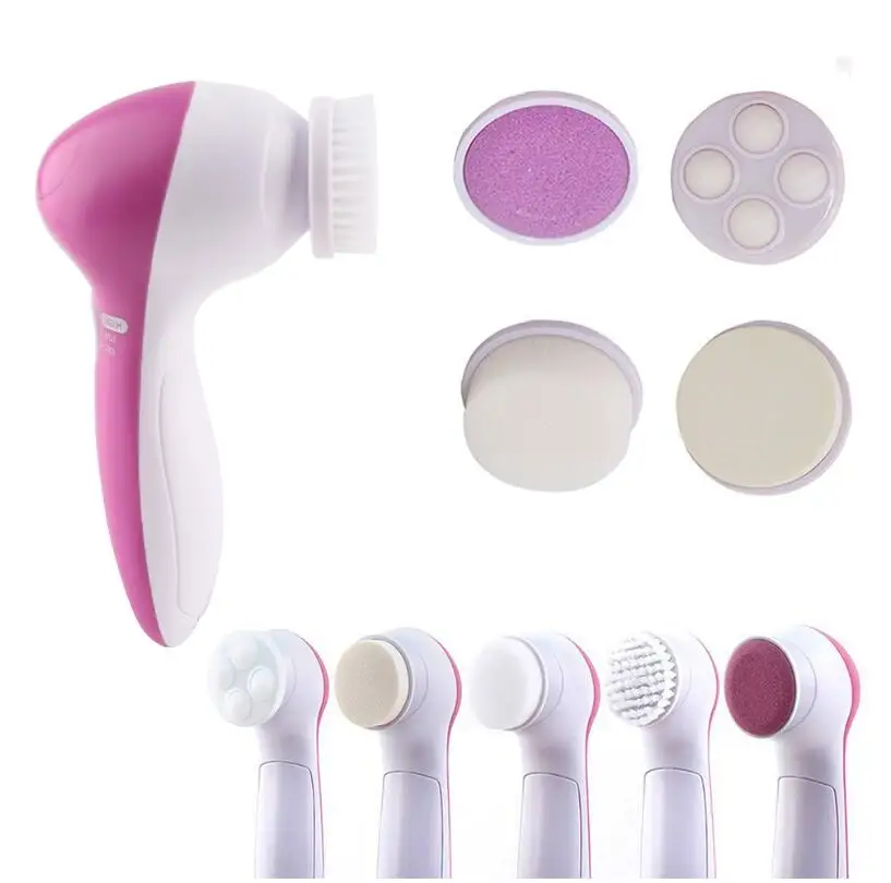 Facial Cleanser Machine Cleaning Skin Care Spin Brushes Vibrator Massager Replaceable Head Brush Beautiful Relief Massager