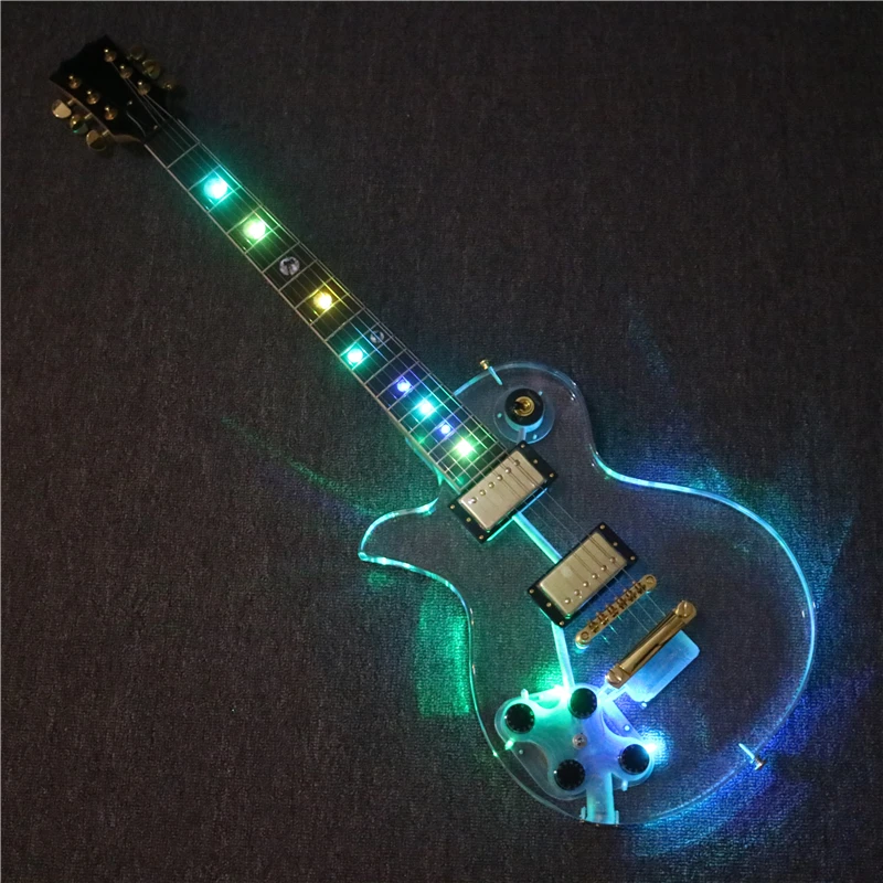 

Afanti Music Acrylic Body Left hand Electric guitar with Changing LED lights (PAG-112)