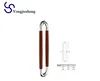 Entrance door handle satin stainless steel handles pull and push handle with wood