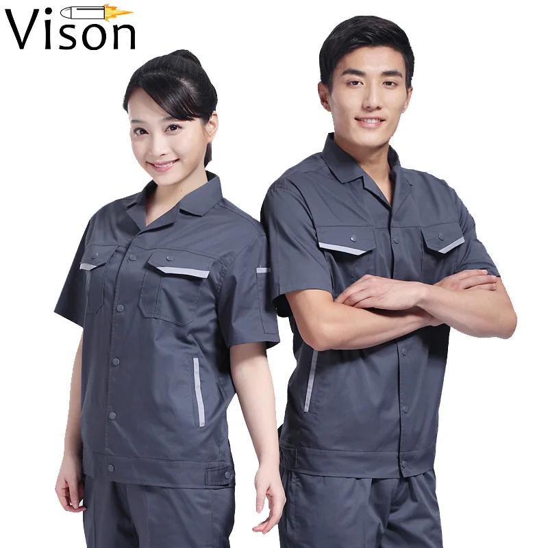 

Vison half jackets for men design colorful working china factory price fitted coverall thick coat winter workwear twill, Grey