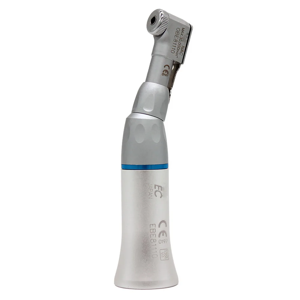 

Lock bur low speed contra angle 1:1 dental handpiece ceramic bearing external water cahnnel E-type air motor dental equipment, Blue ring