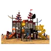 Public kids area playground QX-T004/ kids plastic playground slide material/ playground slides for sale