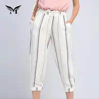 

Wholesale summer soft stripes casual custom beach women's pants