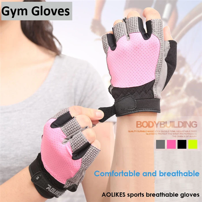 

YOUME Gym Body Building Training Sports Fitness WeightLifting Gloves For Men And Women Custom Fitness Exercise Training Gloves, Pink/green/black/grey