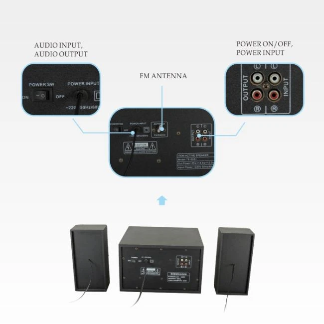 Home Theatre Sound System Sound Barrier Speakers 2.1 Home Theater