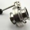 XB DIN Stainless Steel 304/316L clamp type pull handle Sanitary Butterfly Valve