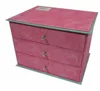 Desktop cosmetic makeup pink box storage organizer for girls