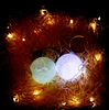 Lovely gift for clients promotion item custom led keychain 3d moon lamp ball lamp