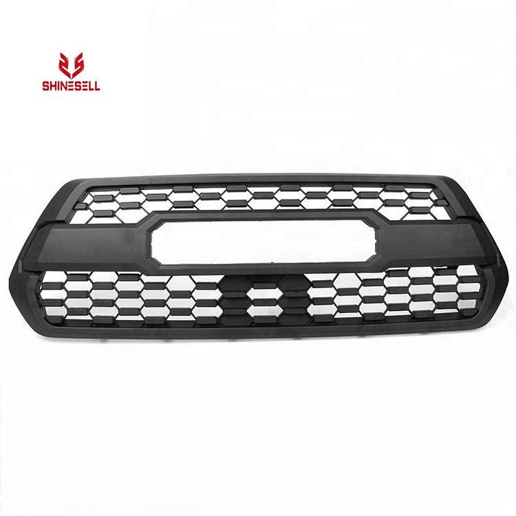Front Bumper Grille Hood Grill Matte Black For Toyota Trd Pro