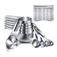 

15pc Professional Magnetic Measurement Conversion Chart Stainless Steel Measuring Cups and Spoons set