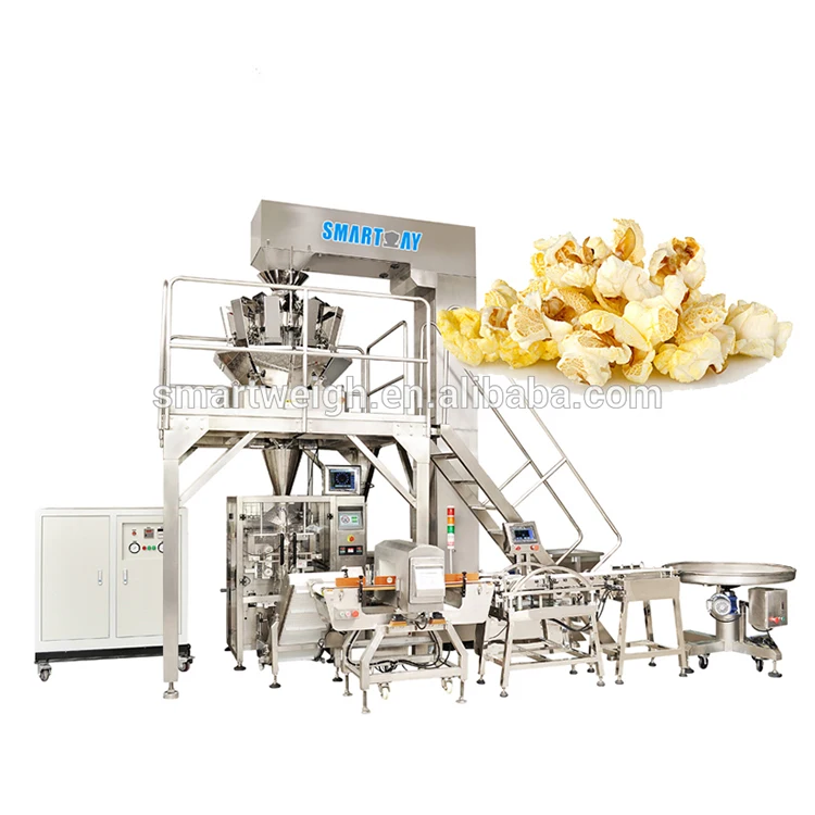 Automatic pillow bag or gusset bag microwave popcorn packing machine price