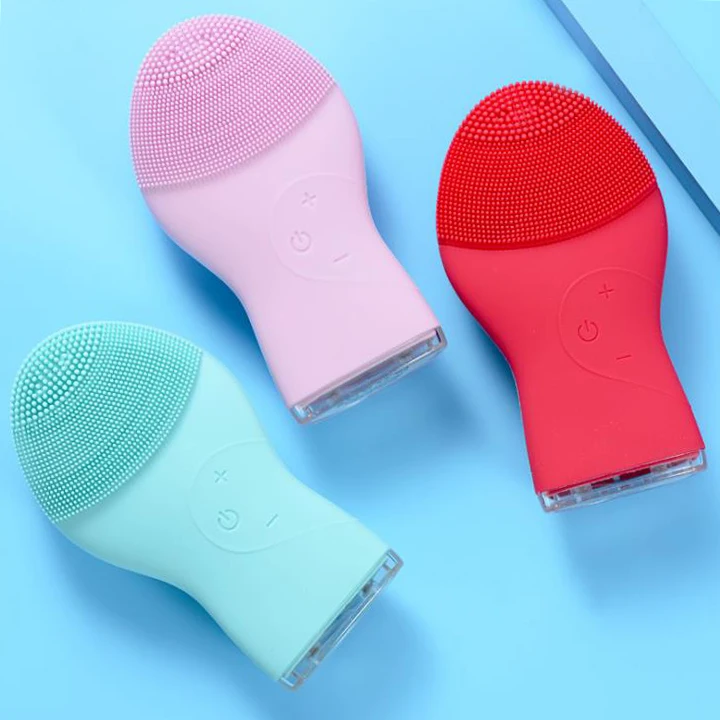 

Deep Wash Exfoliator Silicone Face Brush,Silicone Facial Cleanser,Facial Scrub Brush, Pink;green;red