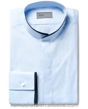 slim fit mandarin collar shirt