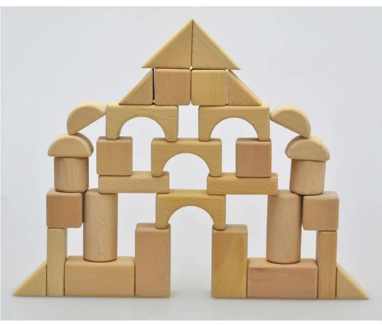 educational wooden building blocks