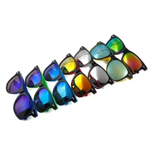 2018 personalized plastic frame hot sale two tone 1 dollar sunglasses mirror