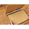 High Quality A5 Refill Kraft Paper 6-Holes Ring Binder Traveler's Notebook Planner,Brown Color Ruled Notebook