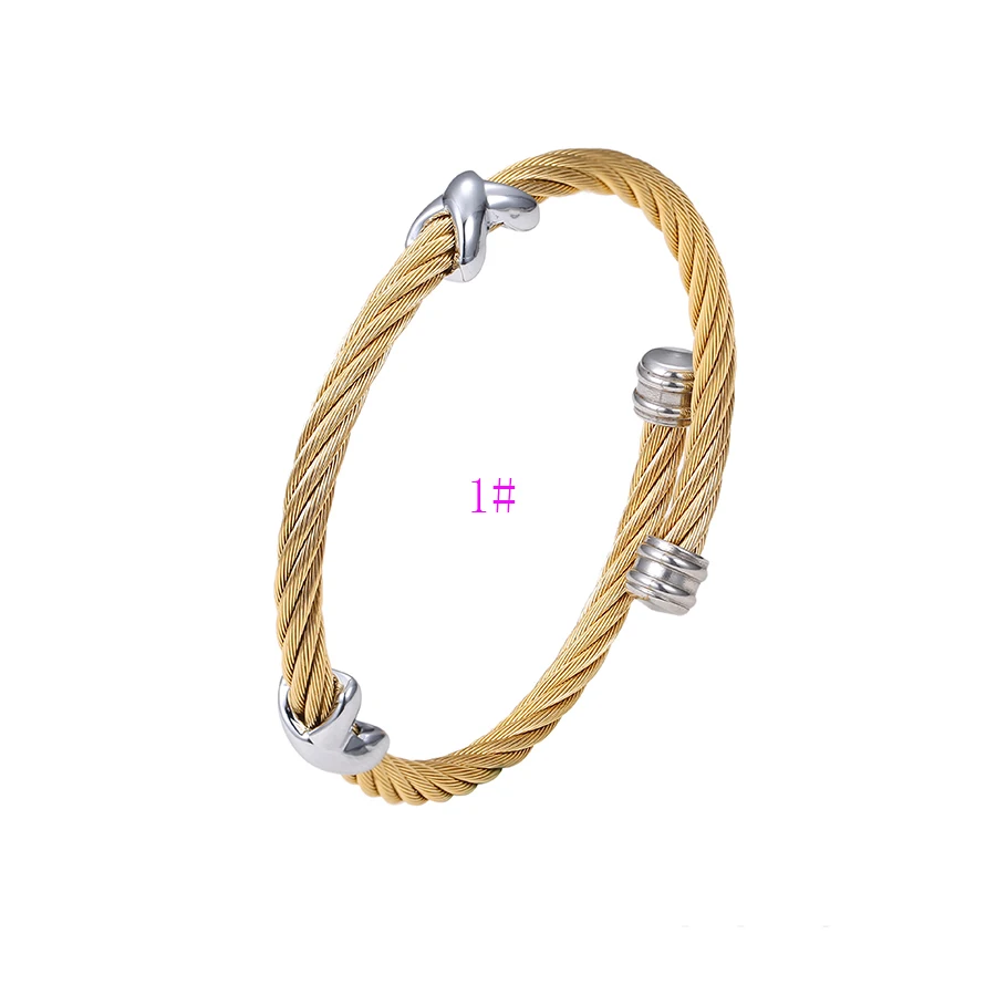 

Bangle-563 Xuping joyeria de acero inoxidable gold stainless steel jewelry fashion bangle bracelet