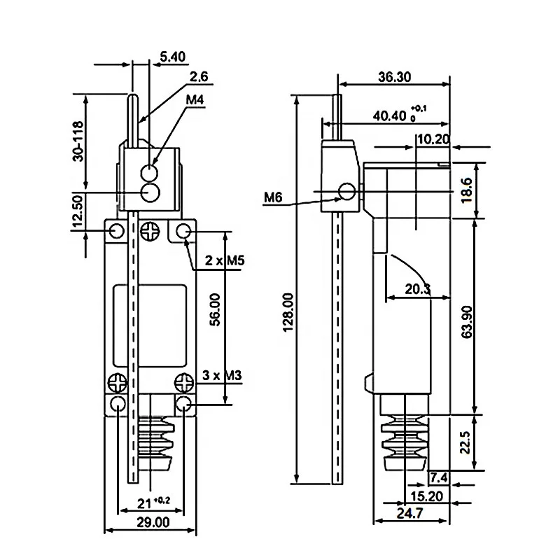Me8107 Rotary Adjustable Lever Limit Switch Ac 250v 5a Buy Limit Switch,Roller Type Limit