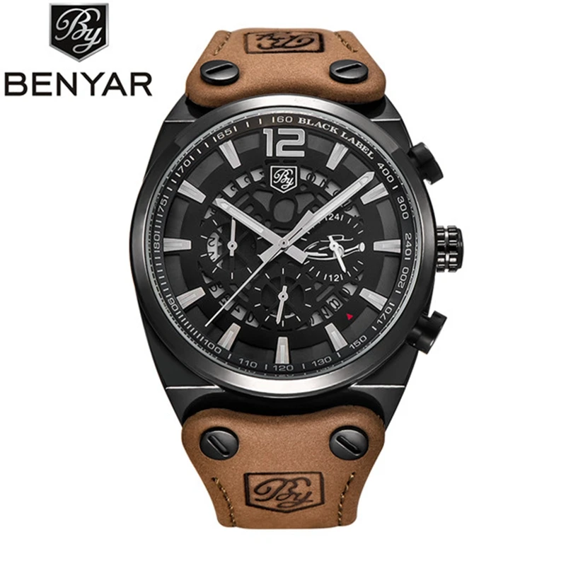 

BENYAR Wristwatches 5112 design Chronograph Sport Mens Watches Fashion Brand Military waterproof Quartz Watch Clock