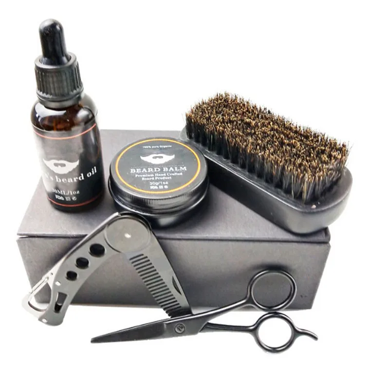 

wholesale high quality black beard brush comb Beard for men kit, N/a