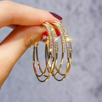 

SH1420 Gold plated Women earring simple design hoop earring
