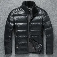 

Men's Genuine Lambskin Thickened Down Jacket With Mink Hair Hood With 90% Down Parka Jacket