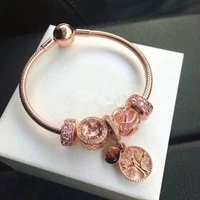 

High quality rose gold charm bracelet wholesale rose gold snake bracelet with charms