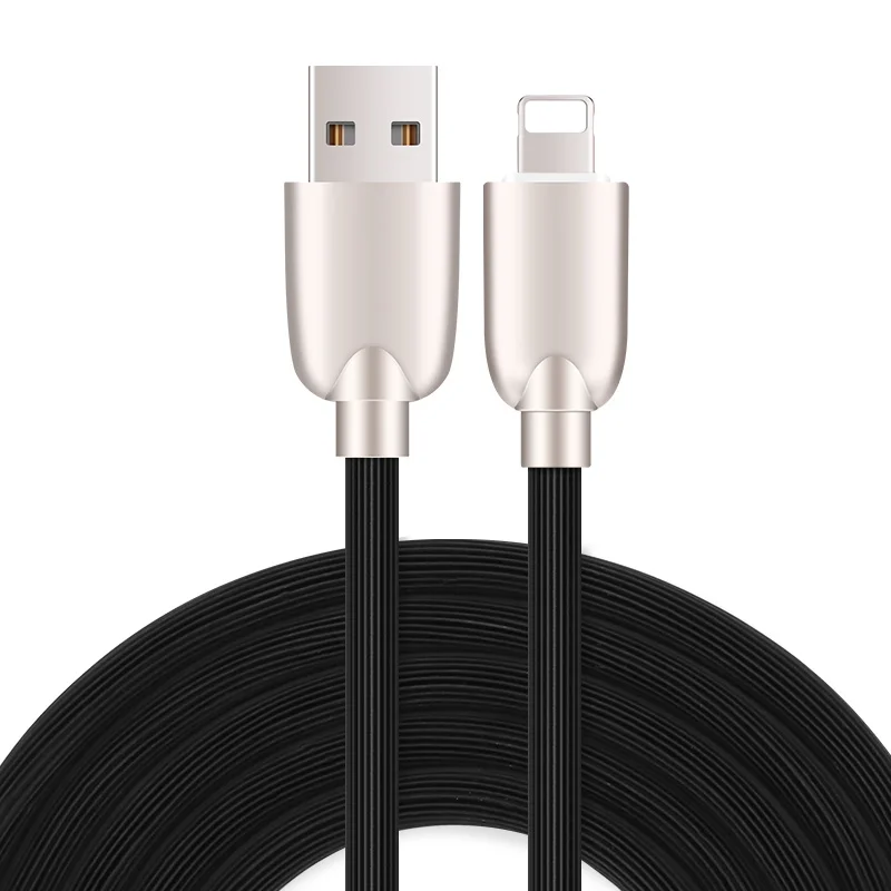 

1m usb data cable charger zinc alloy 2.4A fast charging data sync micro usb cable for iphone 5 6 6s 7PLUS 8