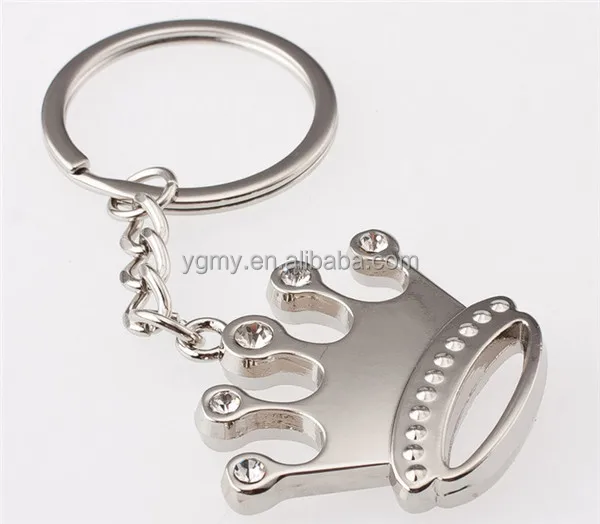 

Crown Shaped Keychains Metal Zinc Alloy Crown Keyrings, As the picture