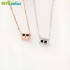 chain necklace yo2,mv silver and gold cylinder pendant necklace