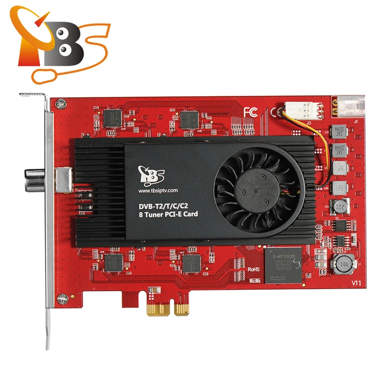 

TBS6209 DVB-T2/C2/T/C/ISDB-T 8 TV Tuner PCI-e card for IPTV Streaming and Broadcasting