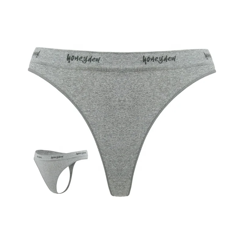 

women thong g-string girls nylon sporty waistband brand bikini sexy underwear ladies thongs, Gray