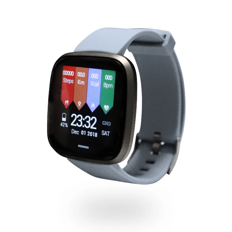 
Weather information screen single touch color screen tracker wrist band Dual PPG HeartRate Sensors mobile watch phones 