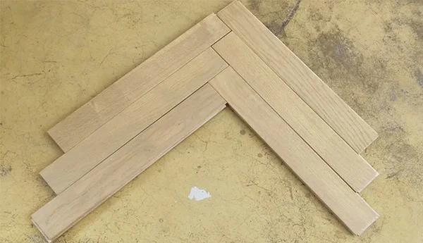 70mm Natural Oiled Unfinished Customerized Solid Chevron Parquet Wood Flooring European Oak