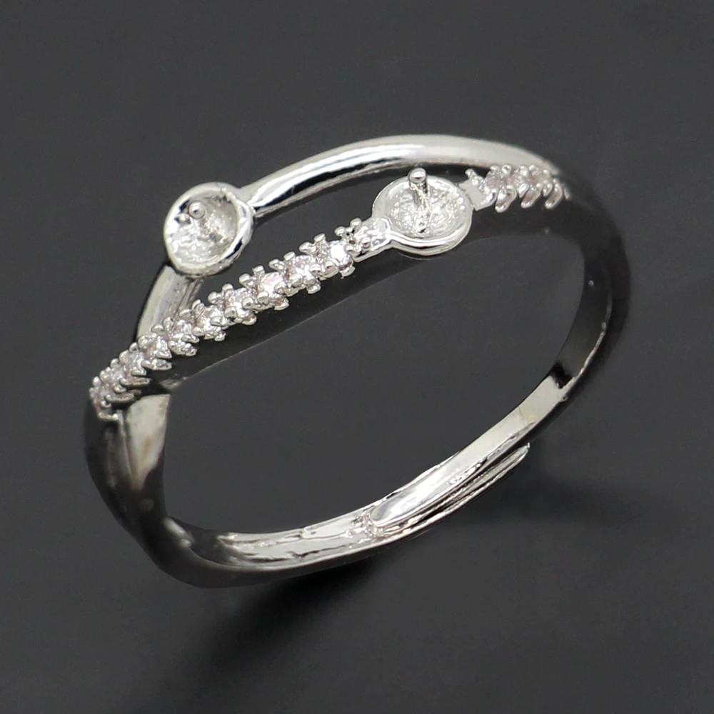

design daily wear women gold silver ring pearl ring