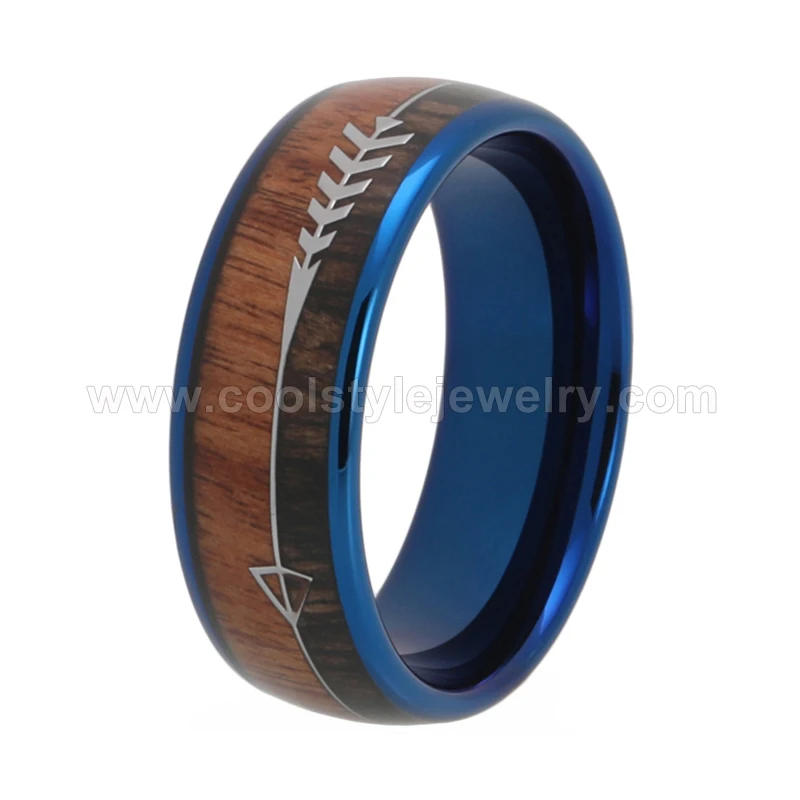 Barrel Ceramic Koa Wood Ring Northern Royal Llc