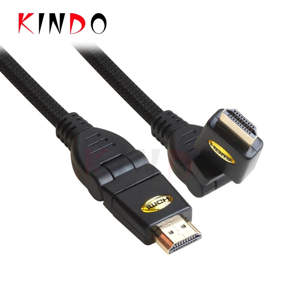 

KINDO flexible sweet 360 degree rotate hdmi cable HD 4K 1080P High Speed HDMI Cable with ethernet