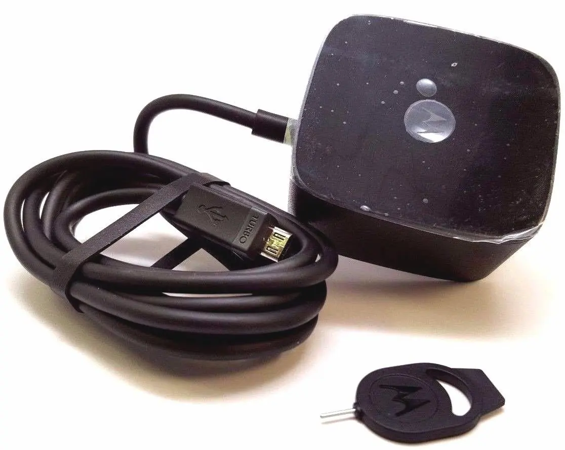 OEM Motorola TURBOPOWER Charger W/Motorola SIM Ejector -Super Fast Rapid Charging Charger