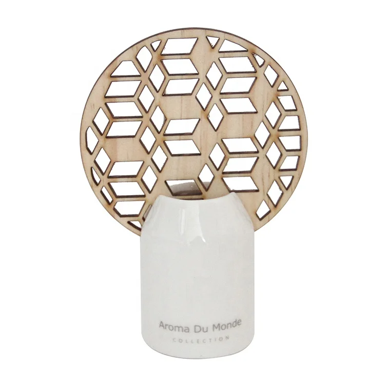 

Ceramic Decorative Fragrance diffuser bottle with wood flower diffuser