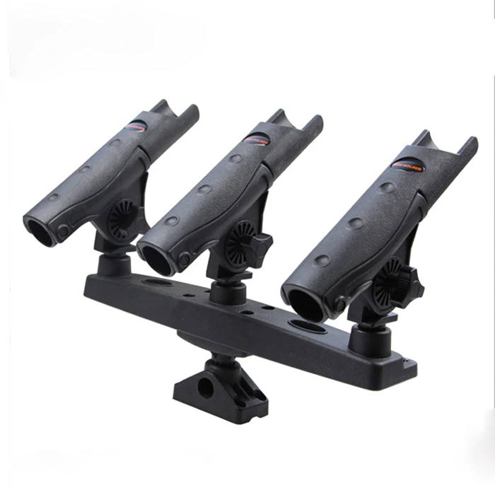 

360 Degrees Adjustable Boat Fishing Plastic Rod Holder, White or black