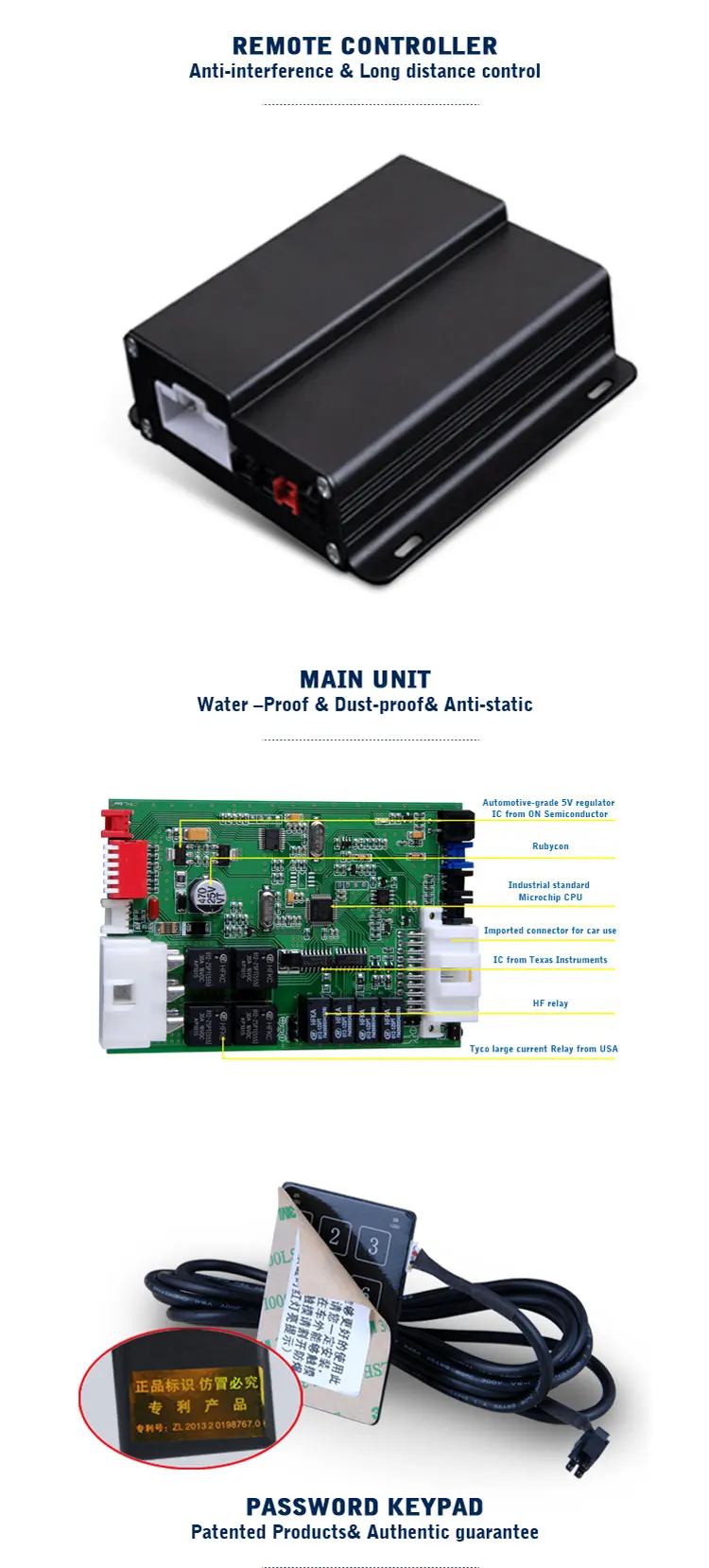 Car Alarm Smart Key System With Engine Push Button Start Stop System ...